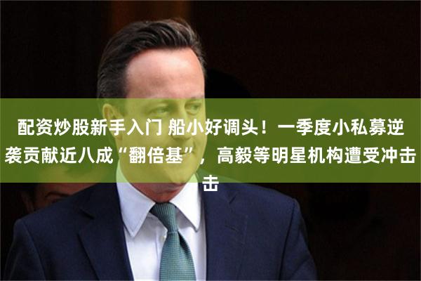 配資炒股新手入門 船小好調頭！一季度小私募逆襲貢獻近八成“翻倍基”，高毅等明星機構遭受衝擊