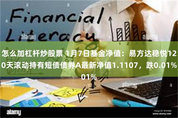 怎麼加杠杆炒股票 1月7日基金淨值：易方達穩悅120天滾動持有短債債券A最新淨值1.1107，跌0.01%