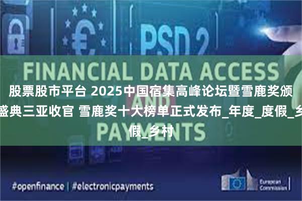 股票股市平台 2025中國宿集高峰論壇暨雪鹿獎頒獎盛典三亞收官 雪鹿獎十大榜單正式發布_年度_度假_鄉村